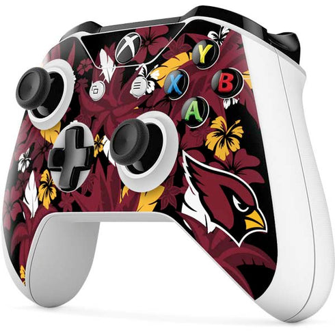 NFL Arizona Cardinals Tropical Print Xbox One S Controller Skin