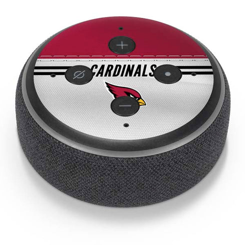 NFL Arizona Cardinals White Striped Amazon Echo Dot Skin