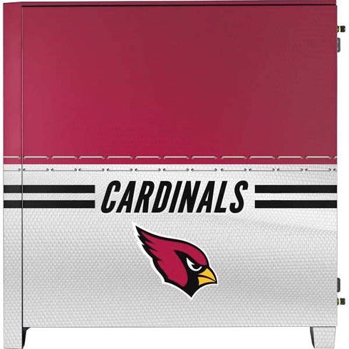NFL Arizona Cardinals White Striped Corsair 4000D Tempered Glass Mid-Tower ATX Case Skin