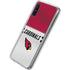 NFL Arizona Cardinals White Striped Galaxy A10e Clear Case