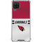 NFL Arizona Cardinals White Striped Galaxy A12 Clear Case