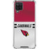NFL Arizona Cardinals White Striped Galaxy A12 Clear Case