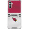 NFL Arizona Cardinals White Striped Galaxy A13 5G Clear Case