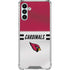 NFL Arizona Cardinals White Striped Galaxy A13 5G Clear Case