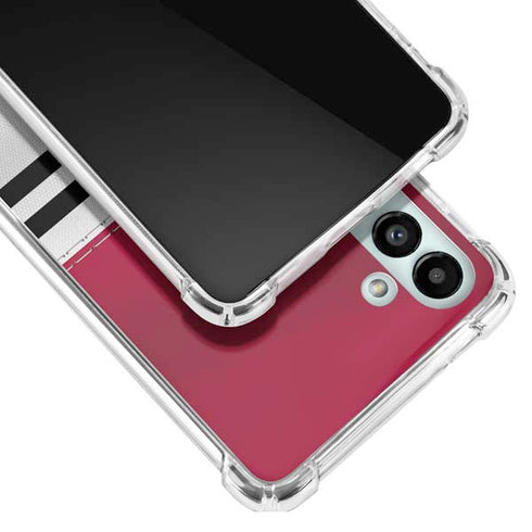 NFL Arizona Cardinals White Striped Galaxy A13 5G Clear Case