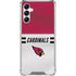 NFL Arizona Cardinals White Striped Galaxy A14 5G Clear Case