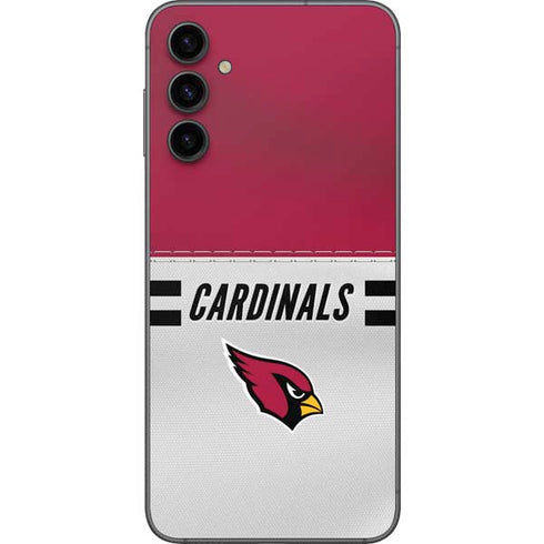 NFL Arizona Cardinals White Striped Galaxy A14 5G Skin