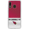 NFL Arizona Cardinals White Striped Galaxy A20 Clear Case