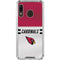 NFL Arizona Cardinals White Striped Galaxy A30 Clear Case
