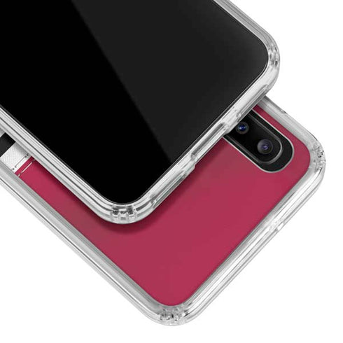 NFL Arizona Cardinals White Striped Galaxy A30 Clear Case