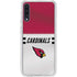 NFL Arizona Cardinals White Striped Galaxy A50 Clear Case