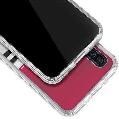 NFL Arizona Cardinals White Striped Galaxy A50 Clear Case