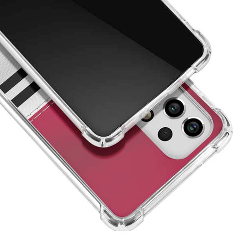 NFL Arizona Cardinals White Striped Galaxy A53 5G Clear Case