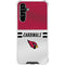 NFL Arizona Cardinals White Striped Galaxy A54 5G Clear Case