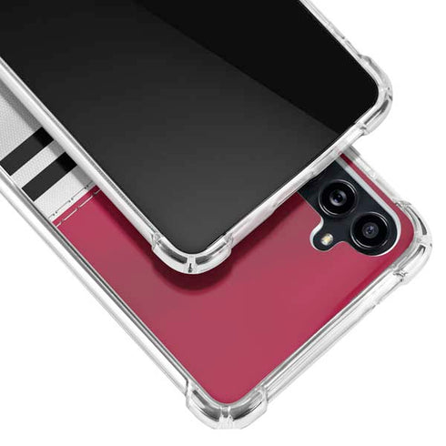 NFL Arizona Cardinals White Striped Galaxy A54 5G Clear Case