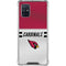 NFL Arizona Cardinals White Striped Galaxy A71 5G Clear Case
