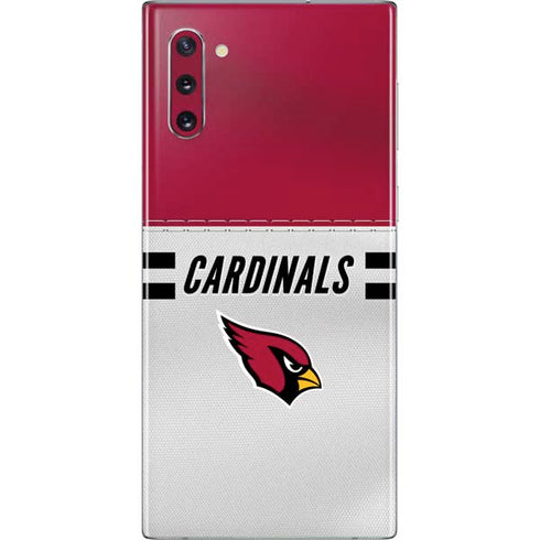 NFL Arizona Cardinals White Striped Galaxy Note 10 Skin