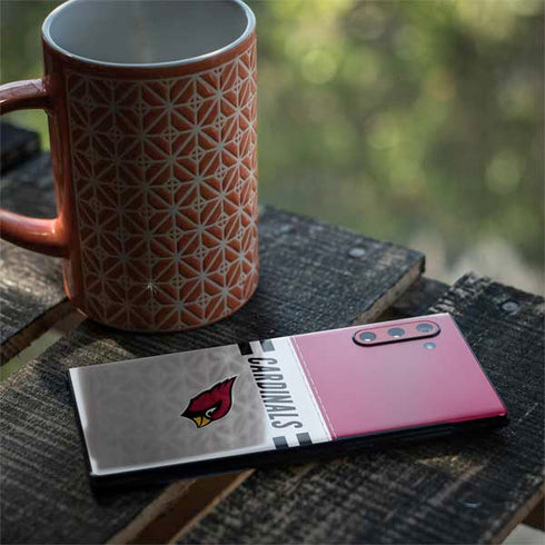 NFL Arizona Cardinals White Striped Galaxy Note 10 Skin