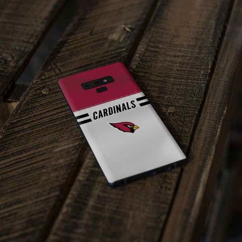 NFL Arizona Cardinals White Striped Galaxy Note 9 Skin