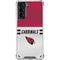 NFL Arizona Cardinals White Striped Galaxy S21 5G Clear Case
