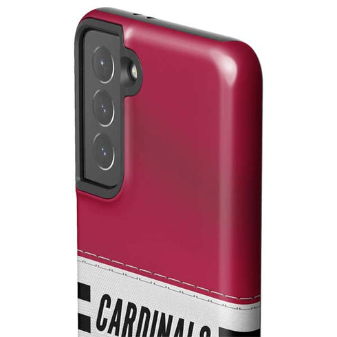 NFL Arizona Cardinals White Striped Galaxy S21 5G Pro Case