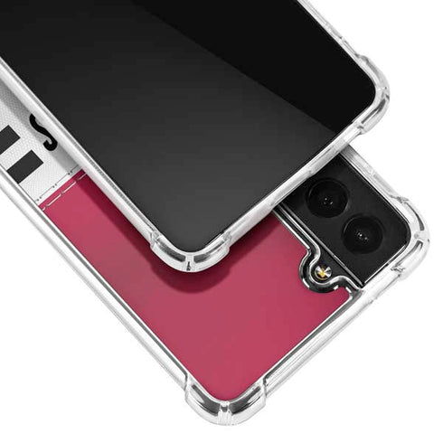 NFL Arizona Cardinals White Striped Galaxy S21 Plus 5G Clear Case