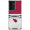 NFL Arizona Cardinals White Striped Galaxy S21 Ultra 5G Clear Case