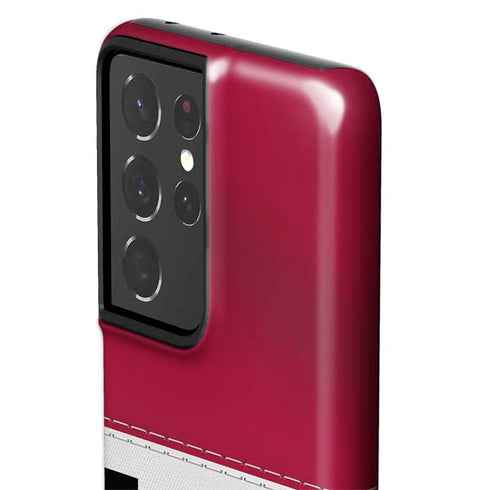 NFL Arizona Cardinals White Striped Galaxy S21 Ultra 5G Pro Case