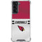 NFL Arizona Cardinals White Striped Galaxy S22 Clear Case