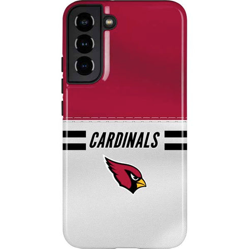 NFL Arizona Cardinals White Striped Galaxy S22 Plus Pro Case