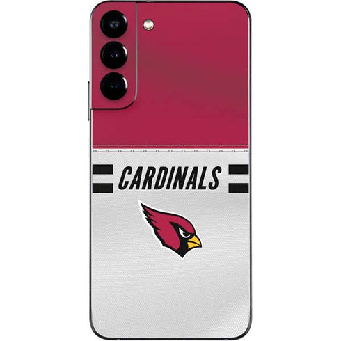 NFL Arizona Cardinals White Striped Galaxy S22 Plus Skin