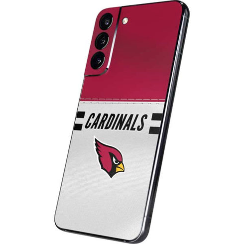 NFL Arizona Cardinals White Striped Galaxy S22 Plus Skin