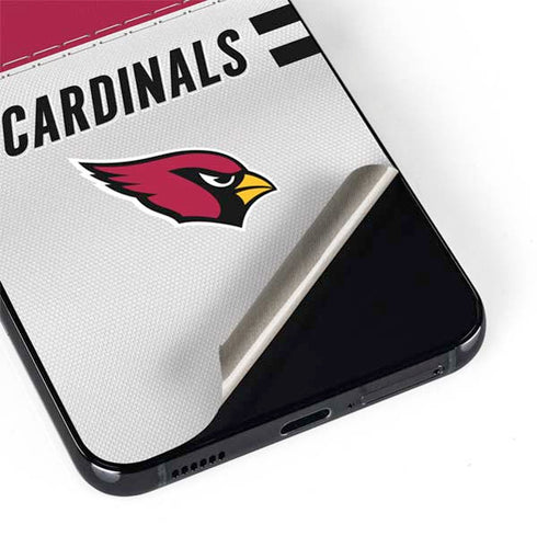 NFL Arizona Cardinals White Striped Galaxy S22 Plus Skin