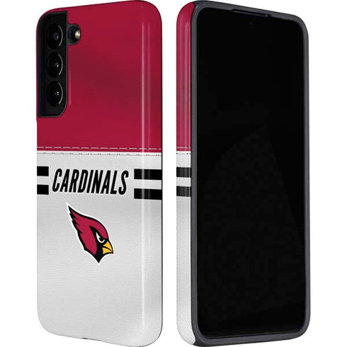 NFL Arizona Cardinals White Striped Galaxy S22 Pro Case