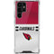 NFL Arizona Cardinals White Striped Galaxy S22 Ultra Clear Case
