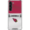 NFL Arizona Cardinals White Striped Galaxy S23 Clear Case