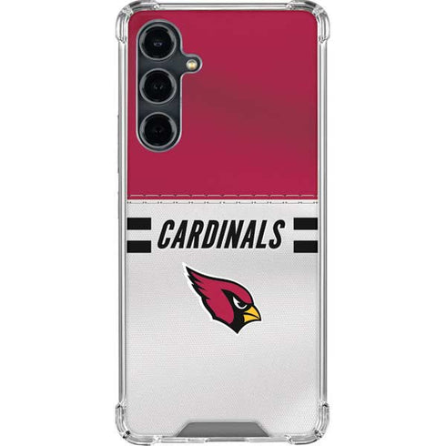 NFL Arizona Cardinals White Striped Galaxy S23 FE Clear Case