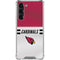NFL Arizona Cardinals White Striped Galaxy S23 Plus Clear Case
