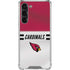NFL Arizona Cardinals White Striped Galaxy S23 Plus Clear Case