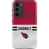 NFL Arizona Cardinals White Striped Galaxy S23 Plus Pro Case