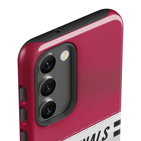 NFL Arizona Cardinals White Striped Galaxy S23 Plus Pro Case