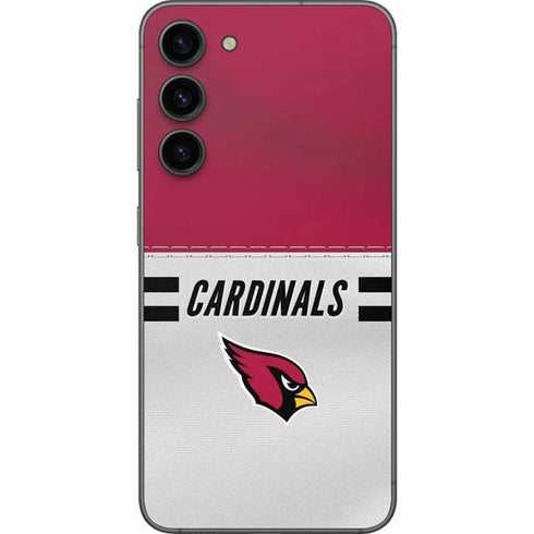 NFL Arizona Cardinals White Striped Galaxy S23 Plus Skin