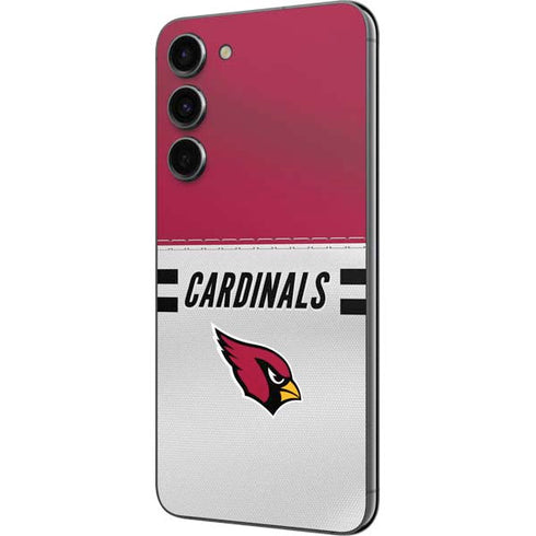 NFL Arizona Cardinals White Striped Galaxy S23 Plus Skin