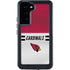 NFL Arizona Cardinals White Striped Galaxy S23 Plus Waterproof Case