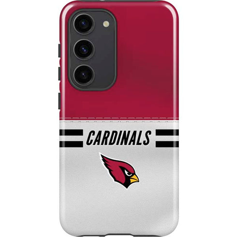 NFL Arizona Cardinals White Striped Galaxy S23 Pro Case