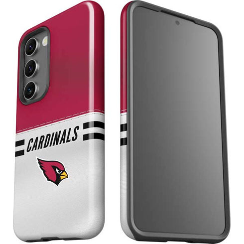 NFL Arizona Cardinals White Striped Galaxy S23 Pro Case