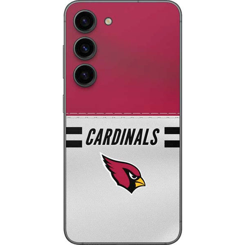 NFL Arizona Cardinals White Striped Galaxy S23 Skin