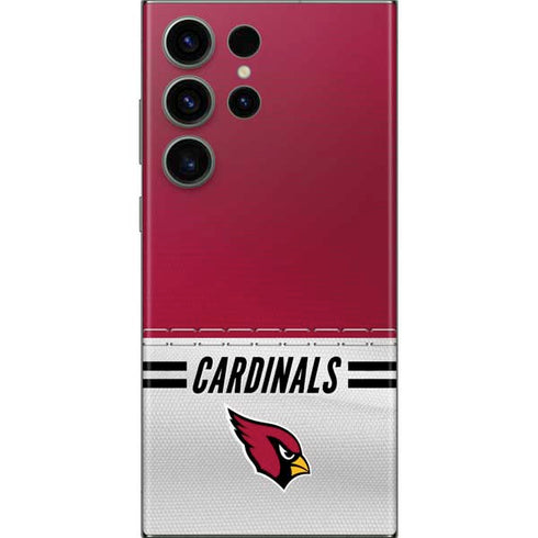 NFL Arizona Cardinals White Striped Galaxy S23 Ultra Skin