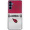 NFL Arizona Cardinals White Striped Galaxy S24 Clear Case