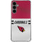 NFL Arizona Cardinals White Striped Galaxy S24 Plus Clear Case